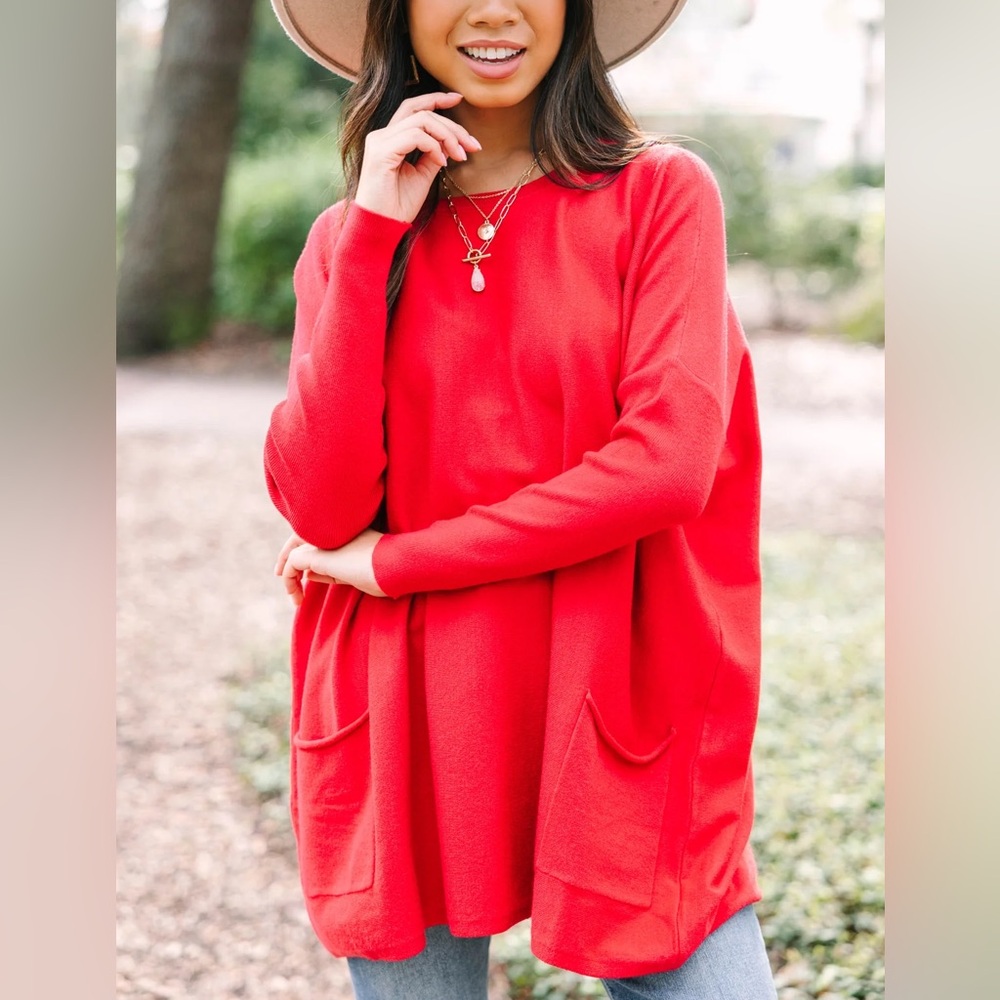 ❤️❤️Lipstick Red Pocket Tunic❤️❤️